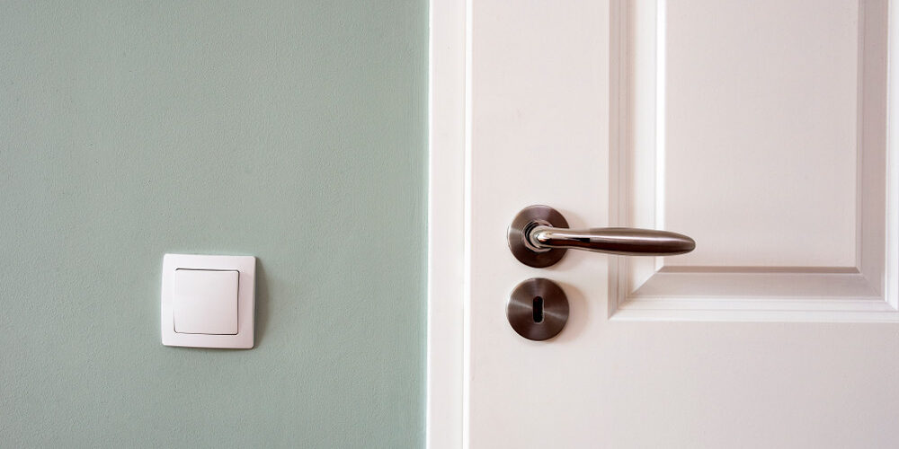 Weisse Wohnzimmertüre