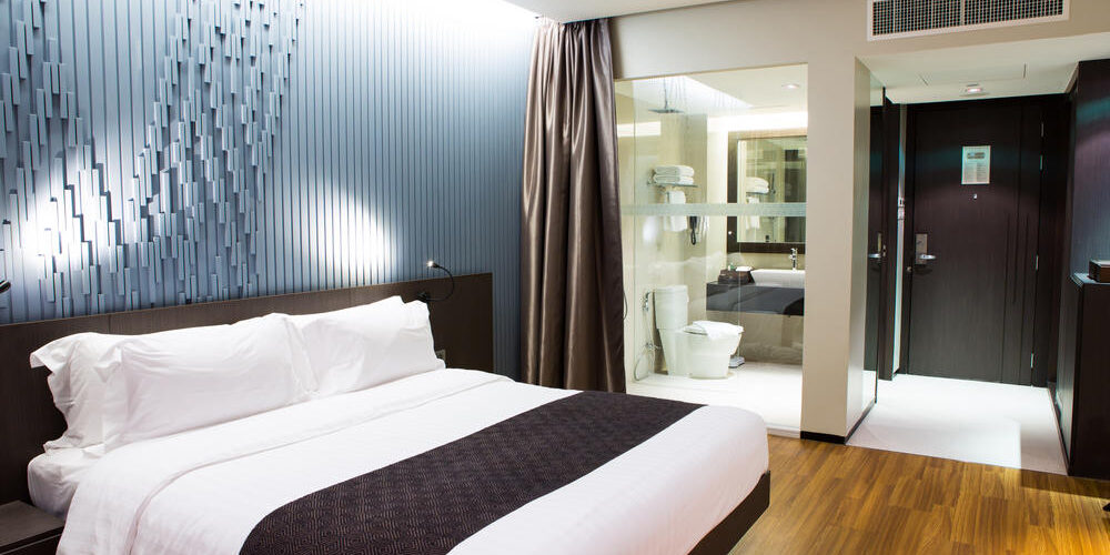 Interior of modern comfortable hotel room Interior of modern comfortable hotel room