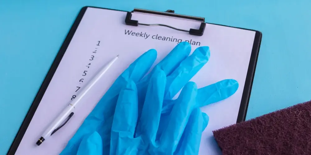 Wöchentlicher Reinigungsplan Wöchentlicher Reinigungsplan