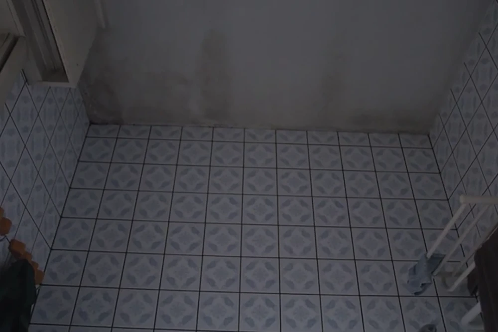 Schimmelbedeckte Badezimmerdecke-neu